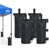 ABCCANOPY Sacchetti di sabbia per gazebo da 38,1 kg, di grado industriale, confezione da 4, colore nero