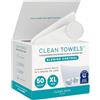 CLEAN SKIN CLUB Salviette struccanti Clean Towels® XL, esfolianti extra per pelli grasse, monouso, salviette struccanti asciutte per il viso - Confezione da 1 (50 pezzi)