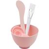 Upstore 6 in 1 ciotola di miscelazione maschera viso in plastica set con cucchiaio spatola spazzola fai da te casalinga strumento di bellezza make up kit di miscelazione (colore casuale)