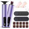HTBAKOI Rimuovi Calli Piedi Elettrico Pedicure Professionale 2 in 1 Lima Raspa Togli Fresa Leviga Talloni Levacalli Pulizia Gratta Rimozione Duroni Leva Pulisci Kit Ricaricabile 9 Velocità + Calzini Silicone