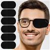 SAVITA 12pz Bende per Occhiali, Taglia Grande Patch Occhio Bambini Non Tessuto Riutilizzabile Patch Occhio per Occhiali per Adulti Bambini Occhio Pigro Ambliopia Strabismo (Nero)