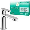 hansgrohe Rebris S - Rubinetto per lavabo con scarico a tirante, Miscelatore lavabo risparmio idrico (EcoSmart) con altezza bocca 109 mm, cromo, 72517000