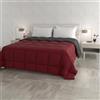 MB HOME ITALY Trapunta invernale DoubleFace Matrimoniale ELEGANT, Made in Italy - Piumino Reversibile Bicolore in Morbida Microfibra 300gr/mq - Piumone Lavabile in Lavatrice Bordeaux/Fumo
