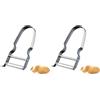 Westmark Pelaverdure/Pela-asparagi, Pelapatate a U, Verdura, Monopol Edition, Acciaio inox, 60913360 (Confezione da 2)