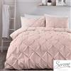 Serene Lara - Set copripiumino per letto singolo, con ruches, facile da pulire, colore: cipria