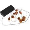 FIESTAS GUIRCA | Ghirlanda elettrica di zucche con 10 LED a batteria (120 cm) - Decorazione di Halloween e feste a tema - Ideale per illuminazione e ambienti terrificanti - Arancione