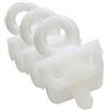 Gardinia Fermo per Binario a U, in ABS, 6 pz, Colore: Bianco, 138 (Confezione da 3)