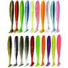 BSOMAM 20 Esche da Pesca Esche da Pesca in plastica Morbida Kit di Esche da Pesca ecocompatibili
