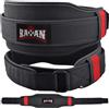 RAXAN Cintura per sollevamento pesi, palestra, fitness, allenamento, doppia resistenza, in neoprene, per uomini e donne, supporto per powerlifting, squat, stacchi da terra, taglia S (90 cm), nero)