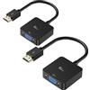 ICZI Adattatore VGA HDMI 1080p 60hz Full HD Convertitore HDMI Maschio a VGA Femmina per Computer Portatili, Chromebook, Raspberry Pi, Proiettore, Monitor - 2 Confezioni
