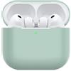 Nemteur Custodia per Airpods Pro 3, Case Protettiva Sottile in Silicone per Air Pods Pro 3 2025 (USB-C) Cover in Silicone Visibile con LED Frontale, Cloud Grey