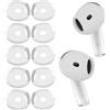 YieJoya 5 paia di cuscinetti per AirPods 4, custodie in silicone ultrasottili compatibili con Apple AirPods 4 (cancella)