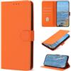 BoxTii Cover per Samsung Galaxy A12 4G / Galaxy M12, Custodia in PU Pelle Portafoglio con Blocco RFID, Chiusura Magnetica Antiurto Cover a Libro per Galaxy A12 4G / M12, Arancione