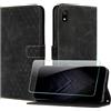 JayModCase Custodia per Xiaomi Redmi 7A con protezione per schermo, Custodia Pelle Sintetica Portafoglio con Magnetica a Scatto Slot per scheda Cavalletto per Redmi 7A - Nero