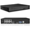 GENBOLT NVR PoE 4K, Sistema di videosorveglianza a 10 canali, Supporta telecamere IP PoE HD 8MP/5MP/4MP/1080P, Registrazione sorveglianza 24/7, HDD non incluso