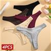 All Of Me 4 pz/set Mutandine di Cotone Delle Donne Senza Soluzione di Continuità A Vita Bassa Perizoma V-Cintura di Colore Solido Biancheria Intima Traspirante Femminile Morbida Lingerie Intimo