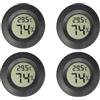 XMSJ 2/4 pezzi mini igrometro termometro misuratore Fahrenheit o Celsius monitor LCD digitale misuratore di temperatura di umidità rotondo per ambienti interni