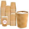 pafnisoin 20 pezzi Bicchierini Caffè 300 ml Bicchieri di Carta Bicchierini Caffe Carta Bicchiere di Carta Grande Bicchiere di Carta（Marrone）