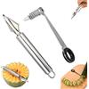 Lyreh Coltello a Spirale e Intagliare Frutta Set, Taglierina a Spirale di Verdure e V-Forma Utensile per Intagliare la Frutta per Affettare Patate o Incidere Meloni Utensili da Cucina Creativi