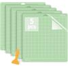 Jerilla Tappetino da Taglio per Cricut 5 pezzi 12x 12 StandardGrip Tappetini da Taglio Antiscivolo Set per Cricut Maker/Explore One/Air/Air 2 con Raschietto