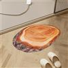 KRIPINC Tappeto Piccolo con Motivo a Anelli di Albero, Tappeto Bagno Diatomite Assorbente Antiscivolo, Tappeti Moderni per Salotto, Cameretta, Scendiletto, Ingresso Interno (Stile D, 50x80cm)