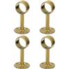 QUARKZMAN 4pz 1,26 Pollici Supporto Asta Tenda, Presa Flangiata per Tubo Montare al Soffitto, Supporto Asta Armadio in Acciaio Inossidabile, Oro