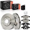 Frankberg 2x Dischi Freno + 4x Pastiglie dei Freni Anteriore 77367369 | Compatibile con Fiat 500X 334, Jeep Renegade SUV B1 BU BV; Diametro circa 281mm, Ventilato, con segnalaz. acustica dell'usura