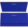Generico planning settimanale da tavolo 2026 | agenda settimanale 2026 | Agenda planner | planning 2026 Da Tavolo 15x30cm Spiralato in matra (Blu Italia)
