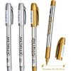 Vesaneae 4pcs Pennarello Oro Argento Pennarelli Acrilici,Penne Metallici Marcatori,Marcatore a Vernice Lucida per illustrazione artistica,album (oro)