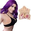 YAPOKCDS Silicone Boob Moulds Boob Plate Fake Boobs Tops Collars Cotton Padding Style C-G Cut per Cosplayer Transgender