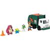 Fisher-Price Imaginext Disney e Pixar Toy Story Camion dei rifiuti con Buzz Lightyear da 7,5 cm, action figure Woody e Lotso, amico alieno e veicolo giocattolo,JLC41