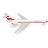 herpa Modellino aereo Interflug Ilyushin IL-62M, miniatura scala 1:200, pezzo da collezione, modello senza supporto, metallo