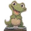 CRYSTAL ART Wildlife Buddies - Il Kit Diamond Painting Originale, Alligatore, con Diamatini in Resina Brillante, Set Creativo 6+ con Supporto in Legno, 11cm, CAFGR-31GEN050