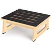 RayLove Uno sgabello in legno per adulti e anziani con cuscinetto in gomma antiscivolo, per interni ed esterni, portatile, in legno, per bagno, cucina, comodino e molto altro ancora (Gulanmu)