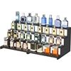 Lifewit Espositore Profumi 4 Livelli, Plastica Alzate per Espositori a Scaletta per Bagno, Camera, Salotto, Trasparente Espositore per Personaggi, Cupcake, Cosmetic, Spezie, 2 Confezione, 30 cm