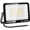 YOJZMA 100W Faro LED da esterno, 10000LM Applique parete 3000K bianca calda