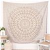 RAJRANG Arazzo Mandala per camera da letto e soggiorno Decor Boho Bohemian Arazzi in cotone appesi a parete Dorati 127 x 152 cm
