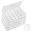 Lifewit Scatole Plastica con Coperchio,Contenitori Scatola Porta Oggetti Organizer,Cassetta Porta Minuteria con 36 Divisori Regolabili, Scatole Trasparenti per Viti, Perline, Gioielli, 26cm(L),4 Pezzi