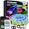 Lichaser Striscia di luci LED per camper impermeabile IP67, luce per camper 12V RGB+IC con APP e telecomando, illuminazione per camper interna ed esterna per tenda da sole, tende da camper (10m)