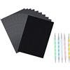 Naisfei 200 Fogli Carta Carbone Nera A4 con Set Penne per Goffratura - Foglio di Trasferimento Carta Grafite per Disegno e Ricalco su Legno, Tela e Altre Superfici - Copiativa Ideale per Artisti e Artigiani