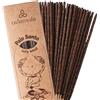 CALMVEDA Incenso Palo Santo Purificazione - (24+ legnetti) Incensi Naturali Spessi con resina di Palo Santo del Perù | Aroma legnoso e Purificante, con Menta e Agrumi