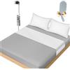 panthem Lenzuolo Universale da Terra per Letto - Lenzuolo di Cotone Biologico con Fibra d'Argento per un Sonno Migliore, 265x60 cm Lenzuolo da Terra Lenzuolo di Terra Grounding Bed Sheet Mat (Bianco)