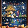decalmile Vetrofanie Natale per Finestre Presepe Adesivi per Finestra Natività Sacra Famiglia Albero di Natale Adesivi Vetro Cucina Riutilizzabile Statico Decorazione Vetrine Natalizia