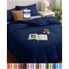 Utopia Bedding Copripiumino King Size - Microfibra Copripiumino 230x220cm + Federe 50x75cm - Blu Navy