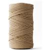 LEDENT Corda per macramè (3mm, 120M, marrone) - Corda doppia ritorta in cotone riciclato al 100% per progetti di artigianato creativo.
