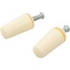 IdeaGenesis - 12 Fermi per Tapparelle Avvolgibili Avorio 40mm in PVC Recambio Universale per Arresto Serranda Tappo Viti Rondelle Incluse per Finestre Resistenza Antiinceppamento (12, Avorio 40mm)