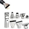 Flylin Set di 8 accessori per aria calda, in acciaio inox, 35 - 40 mm, per pistola ad aria calda, ugelli per termosifone, punta di riduttore, ugello riflettente, ugello a getto largo, per stazione di