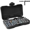 Leikurvo Set di cacciaviti magnetici 24 in 1, cacciavite a cricchetto fai da te, multi-bit magnetico, set di cacciaviti rimovibili, chiave a cricchetto, strumento di riparazione per elettronica, mobili (nero)
