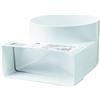 Nordborn Canale di ventilazione 204x60mm/Ø150mm canale piatto pezzo di deviazione canale tubo canale rotondo canale di scarico per cappa curva piatto-rotondo pezzo a L connettore di riduzione/transizione PVC