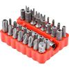 KATUR 33Pcs Set viti a testa esagonale antimanomissione con protezione antimanomissione, set di punte di sicurezza con supporto per prolunga magnetica in custodia